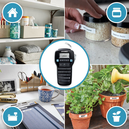 DYMO LabelManager 160 Label Maker Starter Kit with 3 rolls of D1 Label Tape | Label Printer
