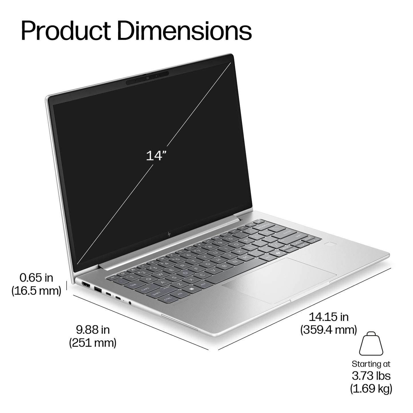 HP EliteBook 6 G2i 14 inch 14" Core 7 360 16GB 512GB SSD Laptop