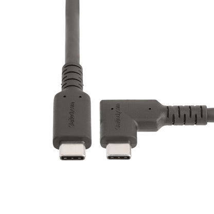 StarTech.com 1.6ft (50cm) USB-C Cable, Right-Angled, USB 10Gbps, 100W (5A) Power