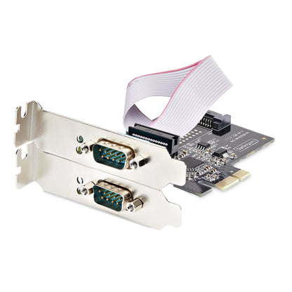 StarTech.com 2-Port Serial PCIe Card, Dual-Port PCI Express to RS232/RS422/RS485 Hub