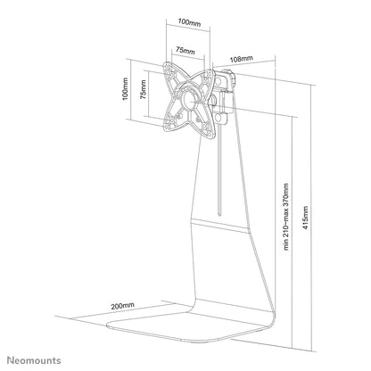 Neomounts FPMA-D850BLACK Monitor stand 10-27"