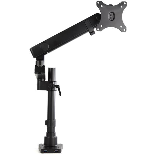StarTech.com Desk Mount Monitor Arm with 2x USB 3.0 Ports, Full Motion Single