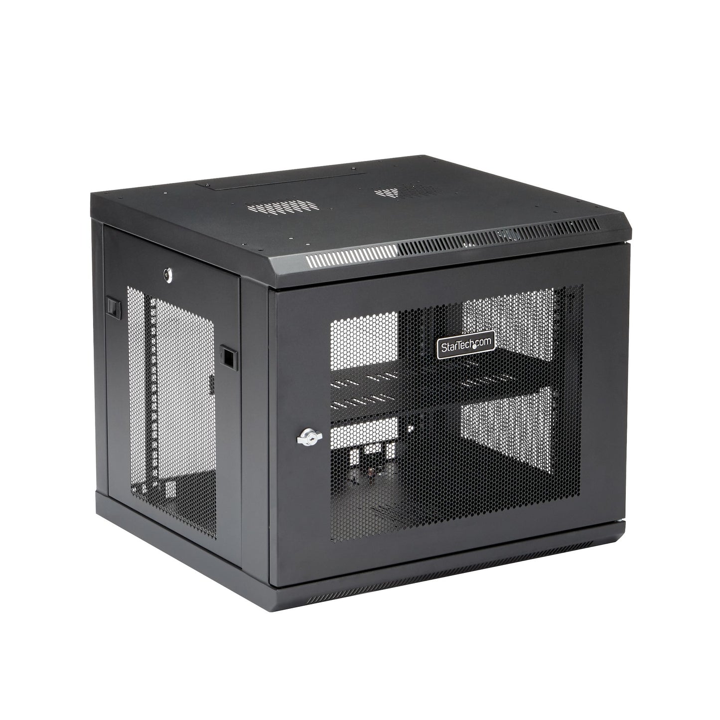 StarTech.com 4-Post 9U Wall Mount Network Cabinet with 1U Shelf, 19" Wall-Mounted Rack