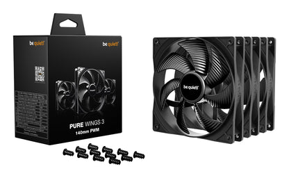 be quiet! Pure Wings 3 140mm | PWM Triple Pack Computer case Fan 14 cm Black 3 pc(s) Cooling