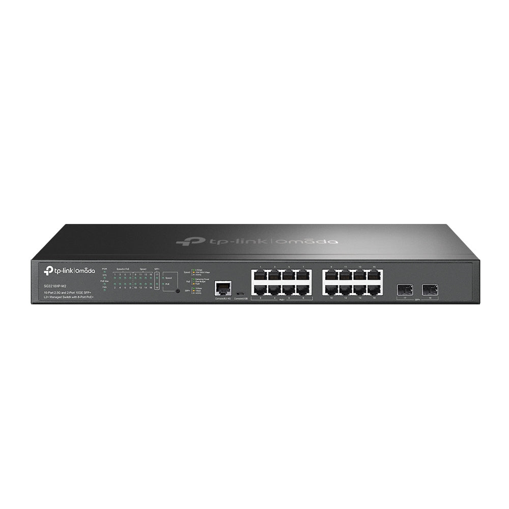TP-LINK Omada 16-Port 2.5G and 2-Port 10GE SFP+ L2+ Switch PoE