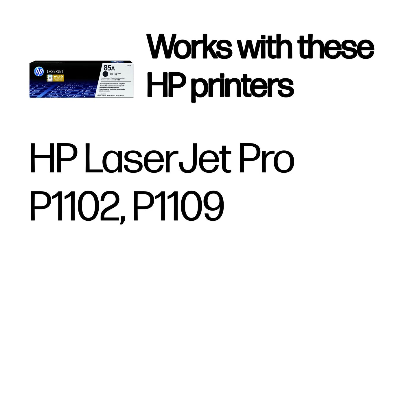 HP CE285A/85A Black Toner Cartridge (1.6K pages, HP Pro P 1100)
