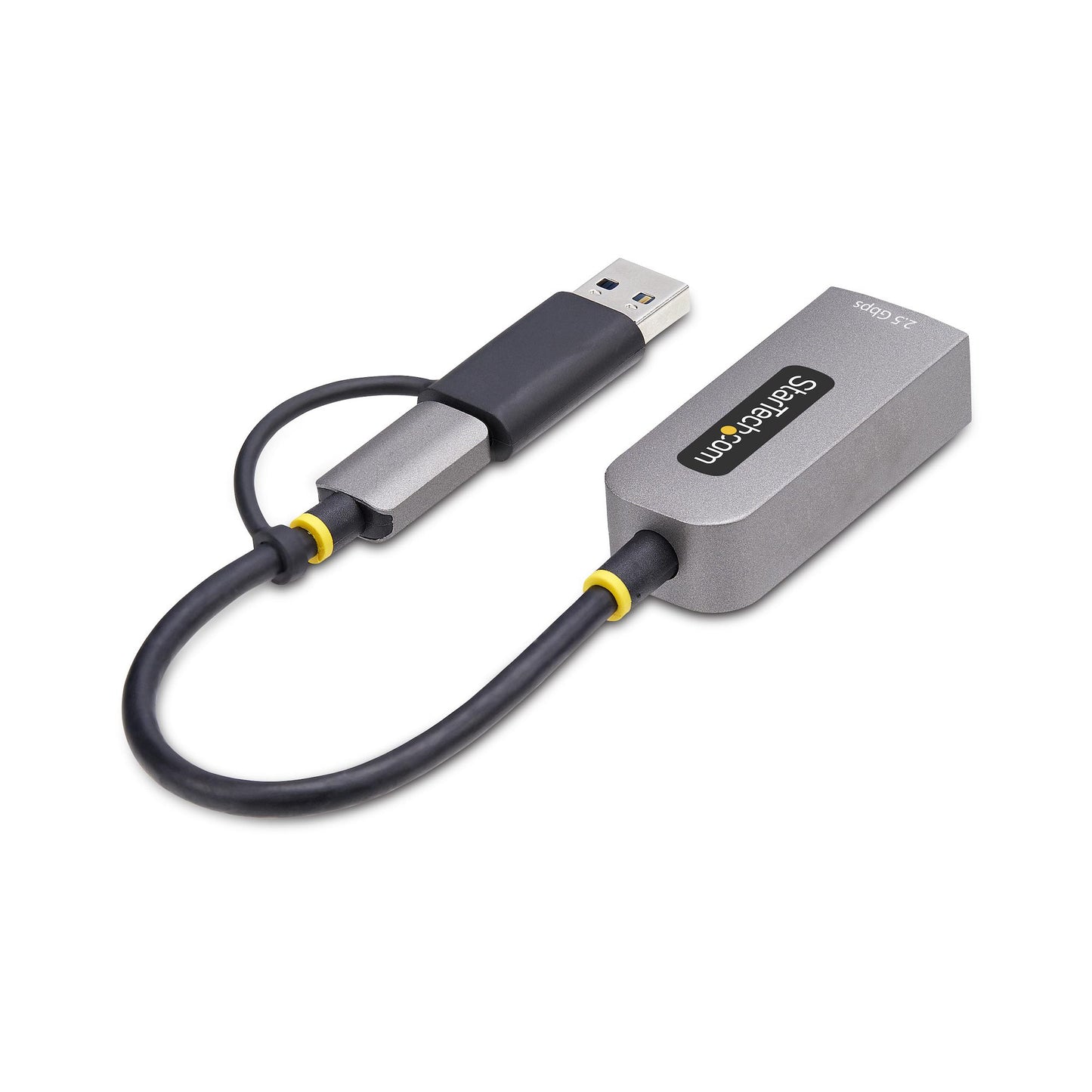 StarTech.com 2.5GbE USB-C to Ethernet Adapter with USB-A Converter, NBASE-T NIC, USB