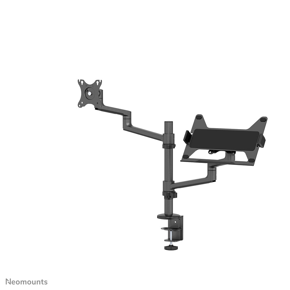 Neomounts DS20-425BL2 Monitor arm with laptop holder 17-27" - space saving