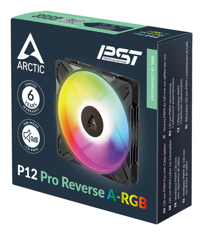 ARCTIC Freezer P12 Pro Reverse A-RGB - 3 Pack Computer case Fan 12 cm Black 3 pc(s) Cooling