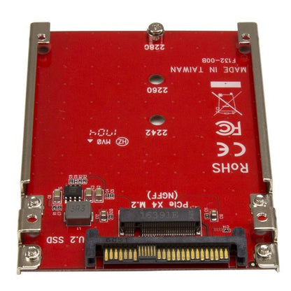 StarTech.com M.2 to U.2 Adapter - For M.2 PCIe NVMe SSDs - PCIe M.2 Drive to 2.5" Hub
