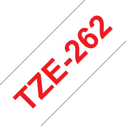 Brother TZE-262 DirectLabel red on white Laminat 36mm x 8m for Brother P-Touch TZ Labels