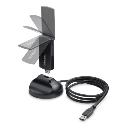 StarTech.com Wi-Fi 6E USB Adapter/Dongle, For Desktop/Laptop PC, Wireless NIC