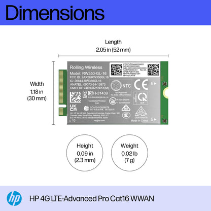 HP 4G LTE-Advanced Pro Cat16 WWAN Internal Network Adapter