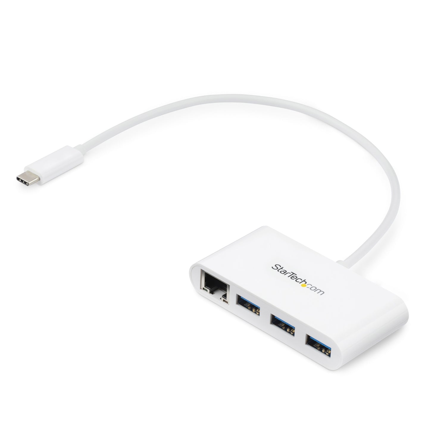 StarTech.com 3-Port USB-C Hub with Gigabit Ethernet - USB-C to 3x USB-A - USB 3.0 Network Adapter