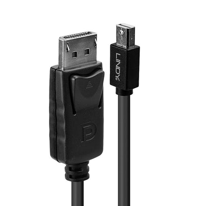 Lindy 3m Mini DisplayPort Male to DisplayPort Male, Black Cable