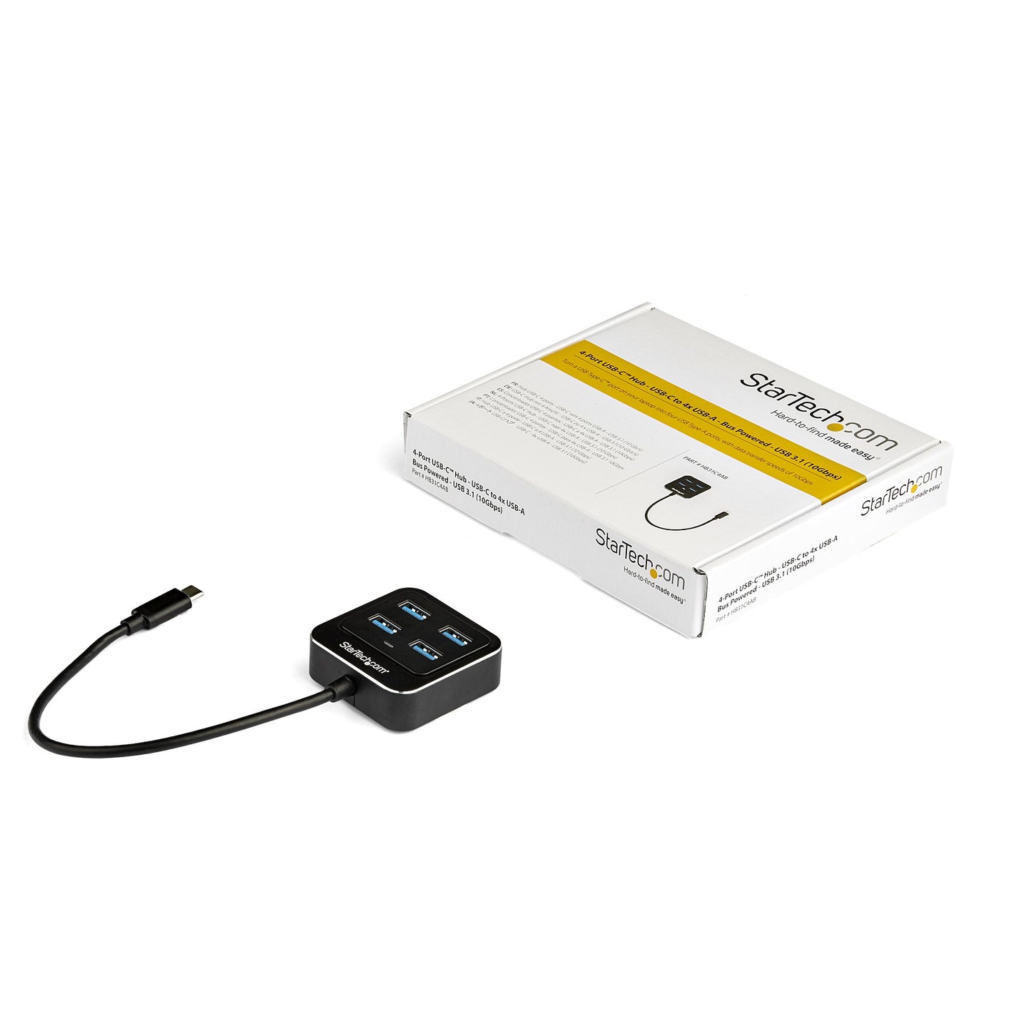 StarTech.com 4-Port USB C Hub - USB-C to 4x USB-A Ports - SuperSpeed 10Gbps USB 3.2