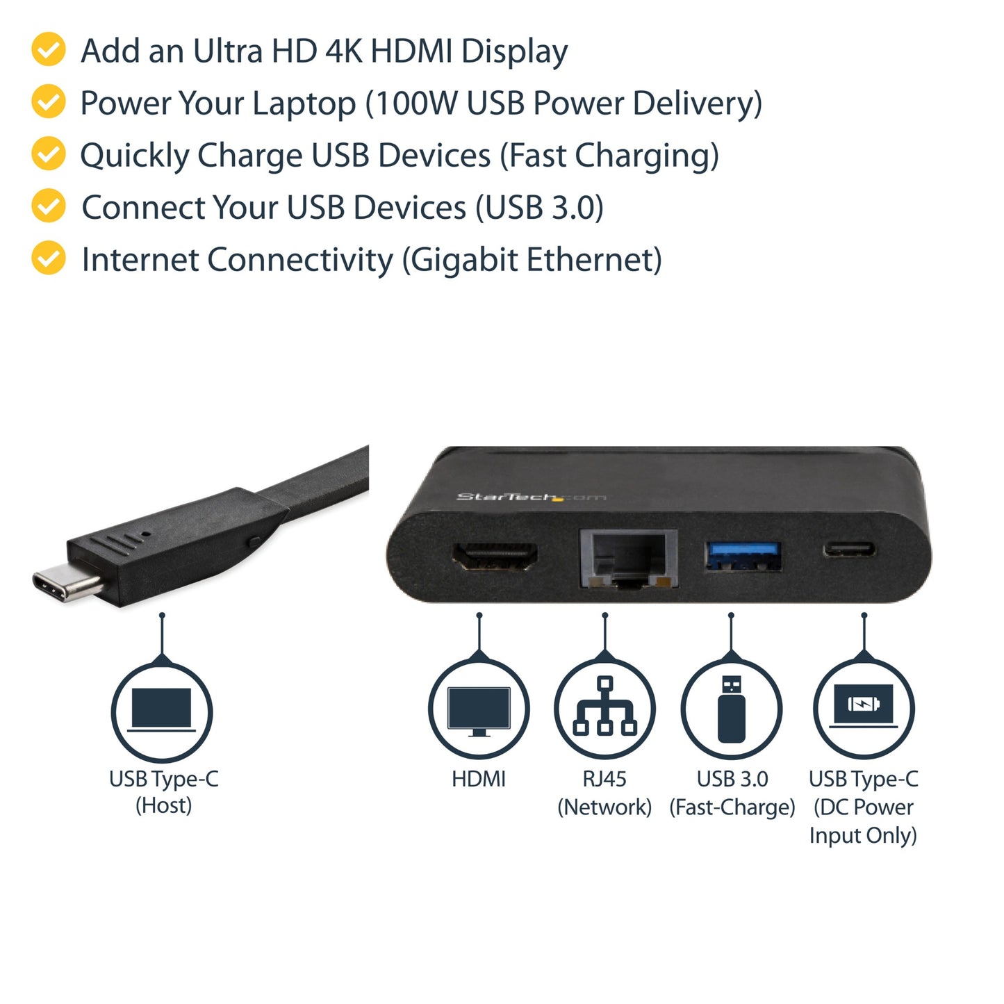 StarTech.com Multiport Adapter Portable Thunderbolt 3 Docking Station