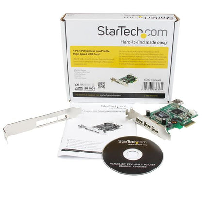 StarTech.com 4 Port PCI Express Low Profile High Speed USB Card Hub