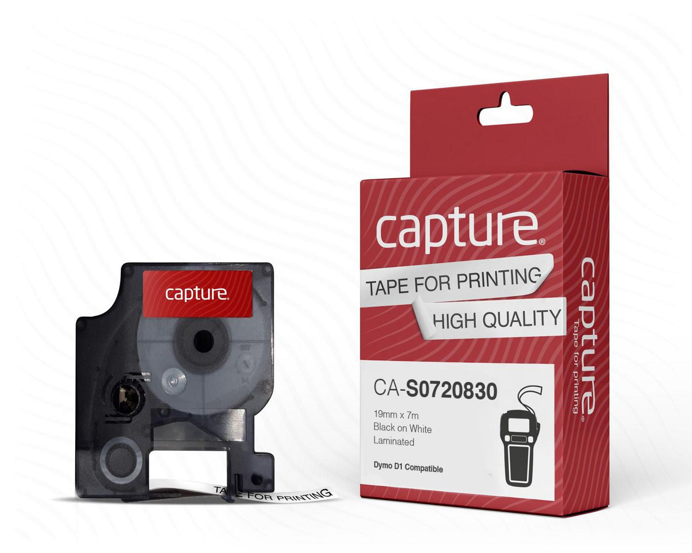 CAPTURE CA-S0720830 label-making tape Black on white Labels