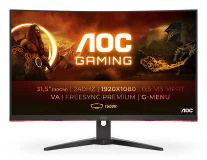 AOC G2 C32G2ZE/BK 31.5" Full HD VA 240Hz Curved Monitor