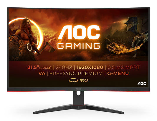 AOC G2 C32G2ZE/BK 31.5" Full HD VA 240Hz Curved Monitor