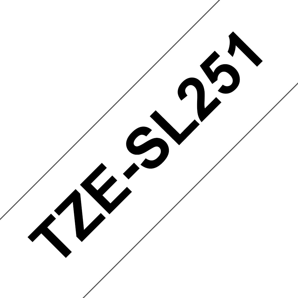 Brother TZE-SL251 DirectLabel black on white self-laminating 24mm x 8m for Brother Labels