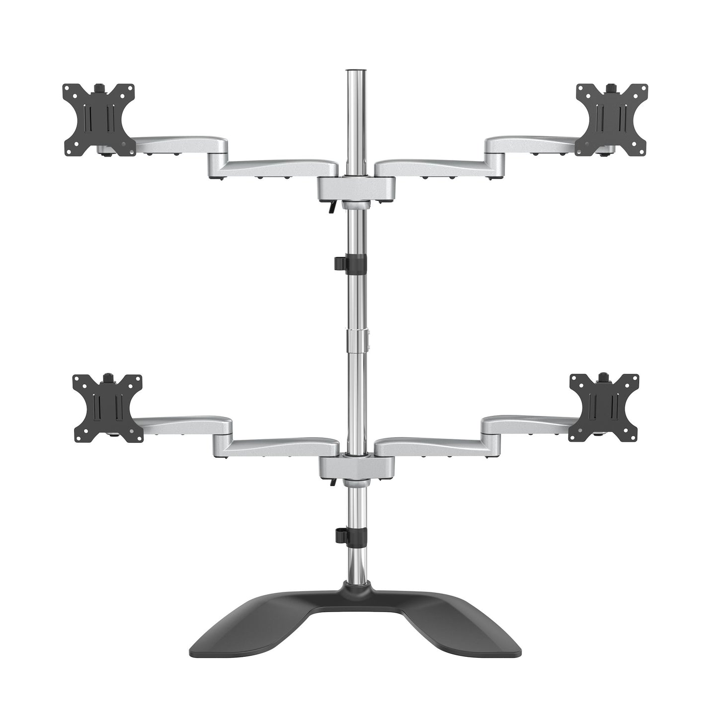 StarTech.com Desktop Quad Monitor Stand - Ergonomic VESA 4 Monitor Arm (2x2) up to Mount