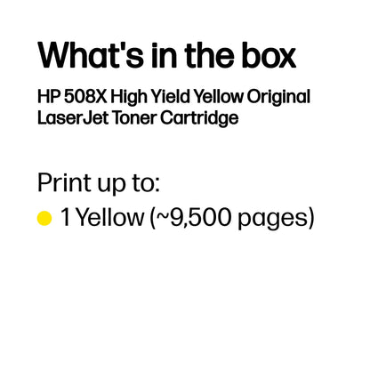 HP CF362X/508X Yellow Toner Cartridge (9.5K pages)