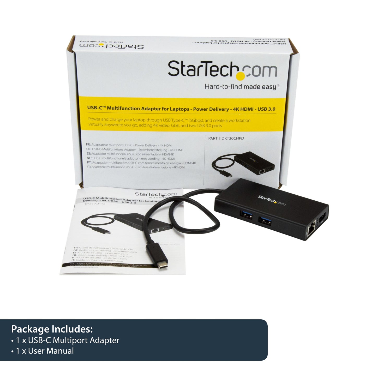 StarTech.com Multiport Adapter Travel USB-C Docking Station 60W