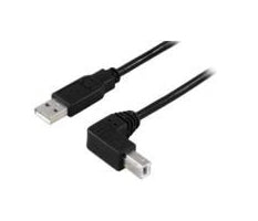 Microconnect USBAB2ANGLE10 USB cable USB 2.0 10 m USB A USB B Black