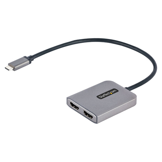 StarTech.com USB-C to Dual HDMI Adapter, USB Type-C Multi-Monitor MST Hub, Dual 4K