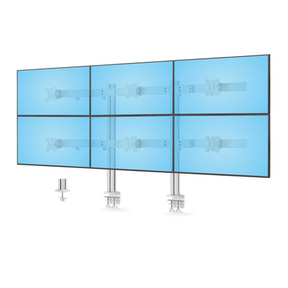 StarTech.com Six-Monitor Desk Mount with Crossbar, Up To 32-inch Computer Screens