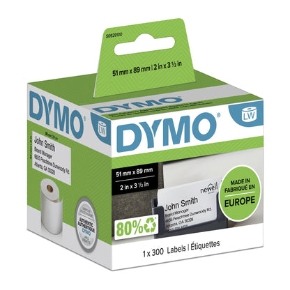 DYMO S0929100 DirectLabel-etikettes / Visiting-cards white 89mm x51mm for Dymo LW Labels