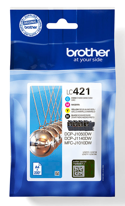 Brother LC-421VAL Ink Cartridge (200 pages, Brother DCP-J 1050)