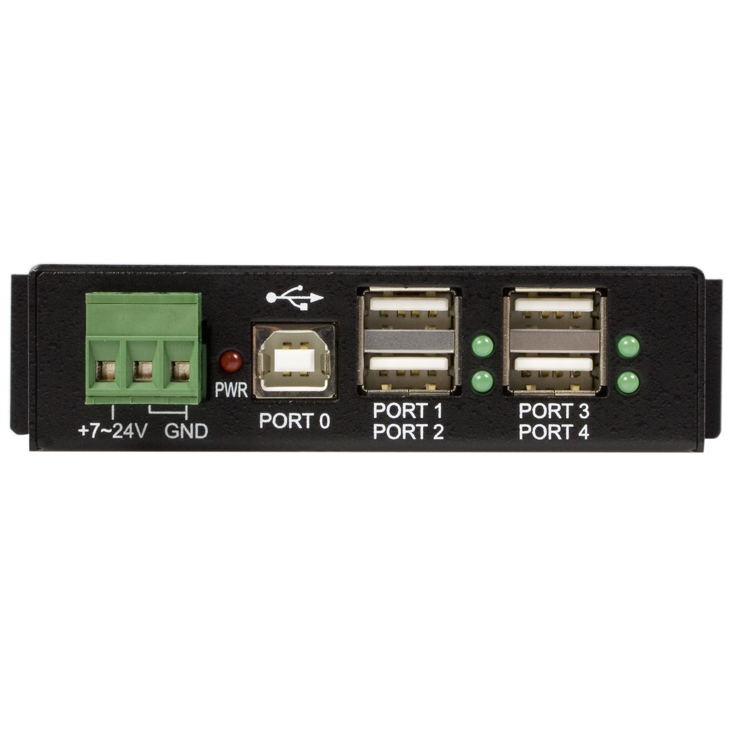 StarTech.com 4-Port USB 2.0 Hub - Metal Industrial USB-A Hub - Din Rail, Wall or