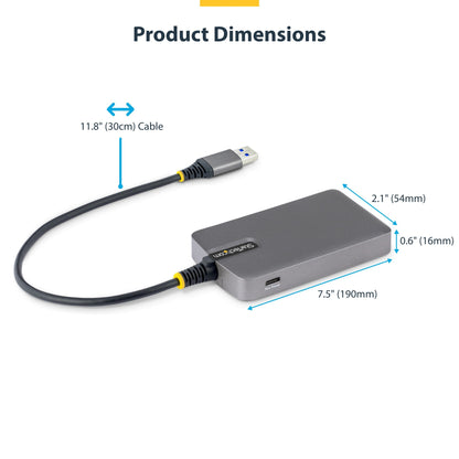 StarTech.com 4-Port USB-A Hub, 5Gbps, Bus Powered, USB-A to 4x USB-A Hub with USB-C