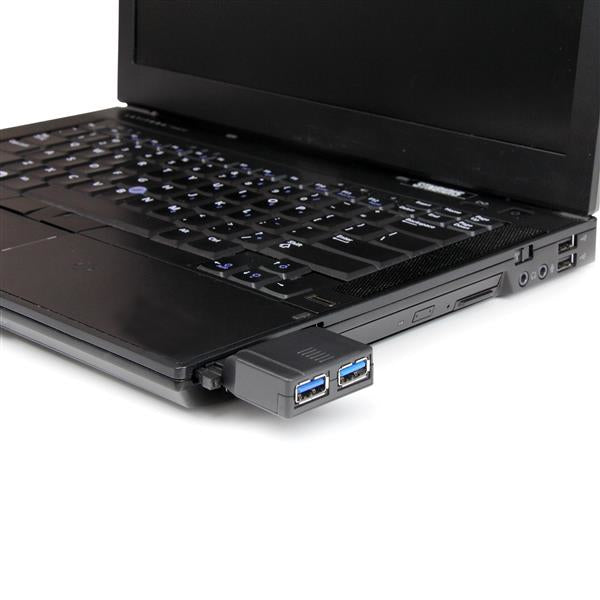 StarTech.com 2 Port ExpressCard SuperSpeed USB 3.0 Card Adapter with UASP Support Hub