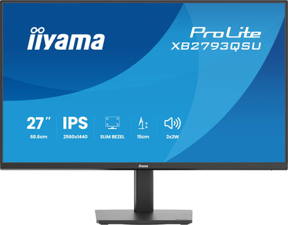 iiyama ProLite XB2793QSU-B1 27" QHD IPS Monitor