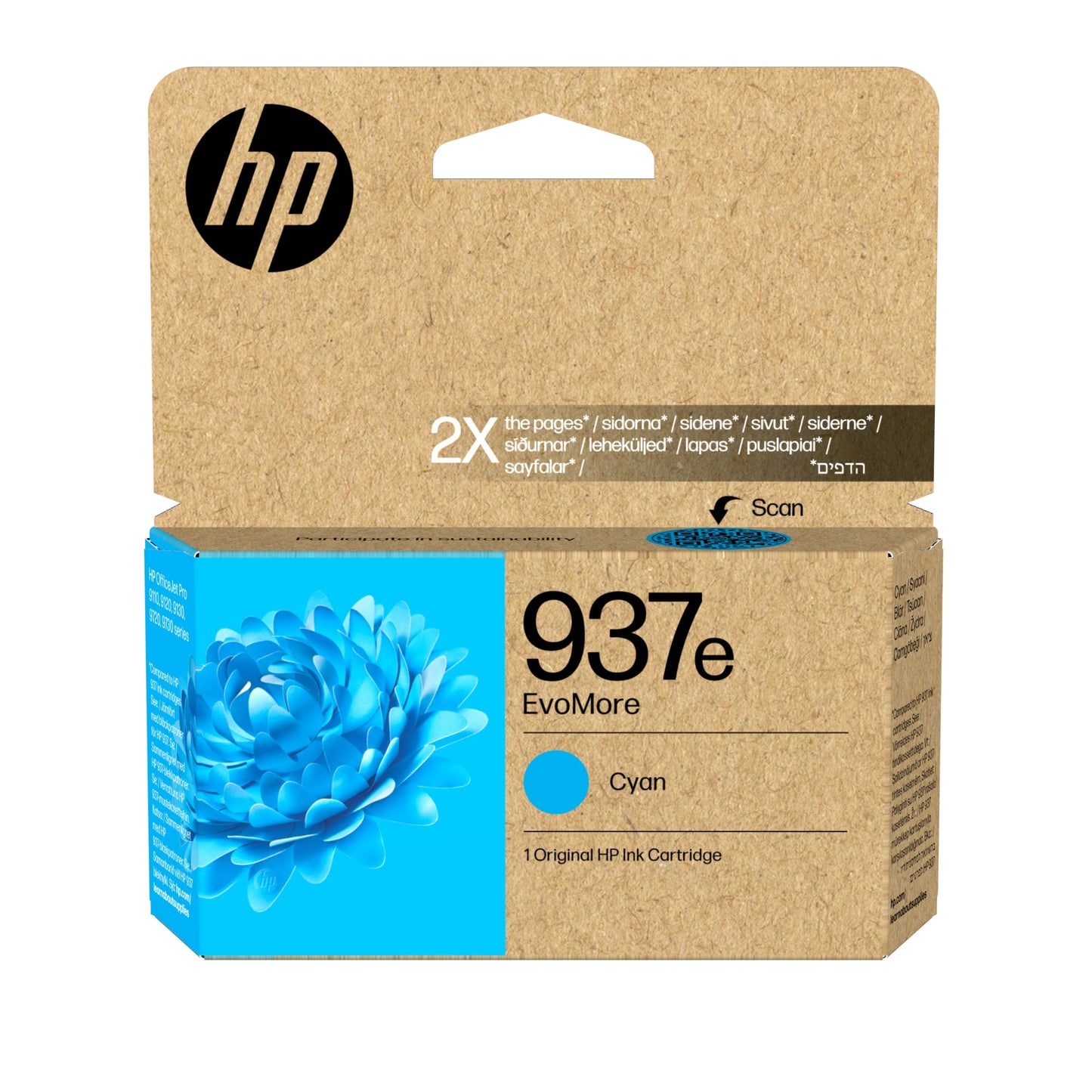 HP 4S6W6NE/937E Cyan Ink Cartridge (1.65K pages)