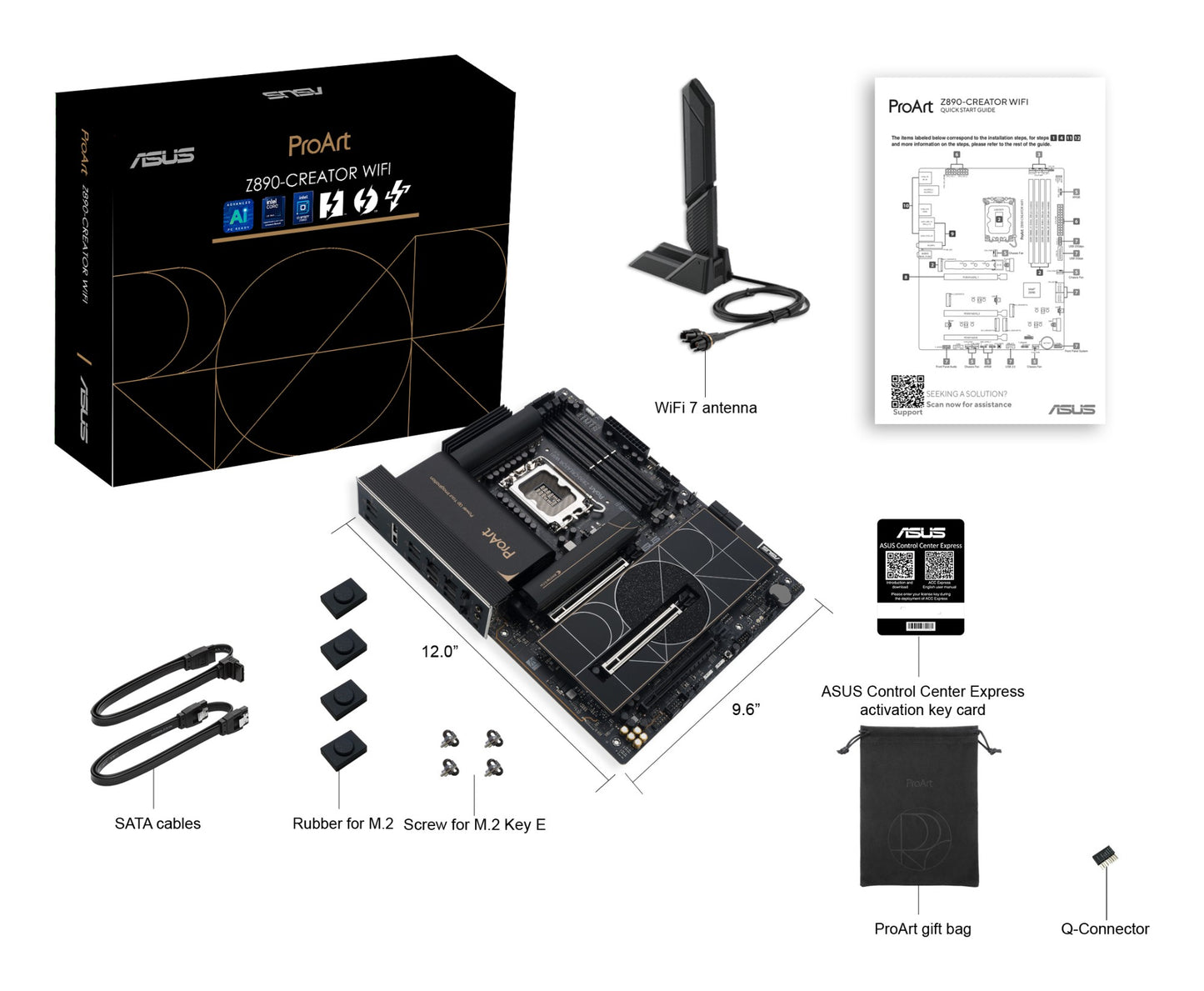 ASUS PROART Z890-CREATOR WIFI Intel Z890 LGA 1851 (Socket V1) ATX Motherboard