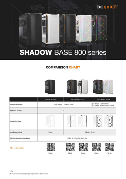 be quiet! Shadow Base 800 FX Black Midi Tower PC Case