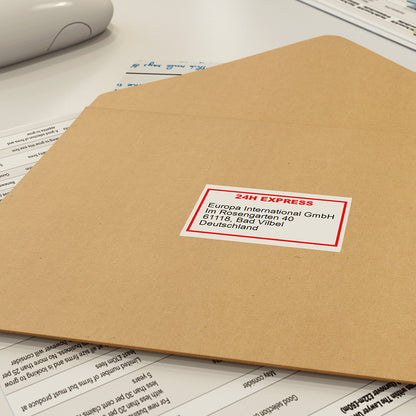 Brother DK22251 DirectLabel Etikettes red / black on white 62 mm x 15,24 m for Labels