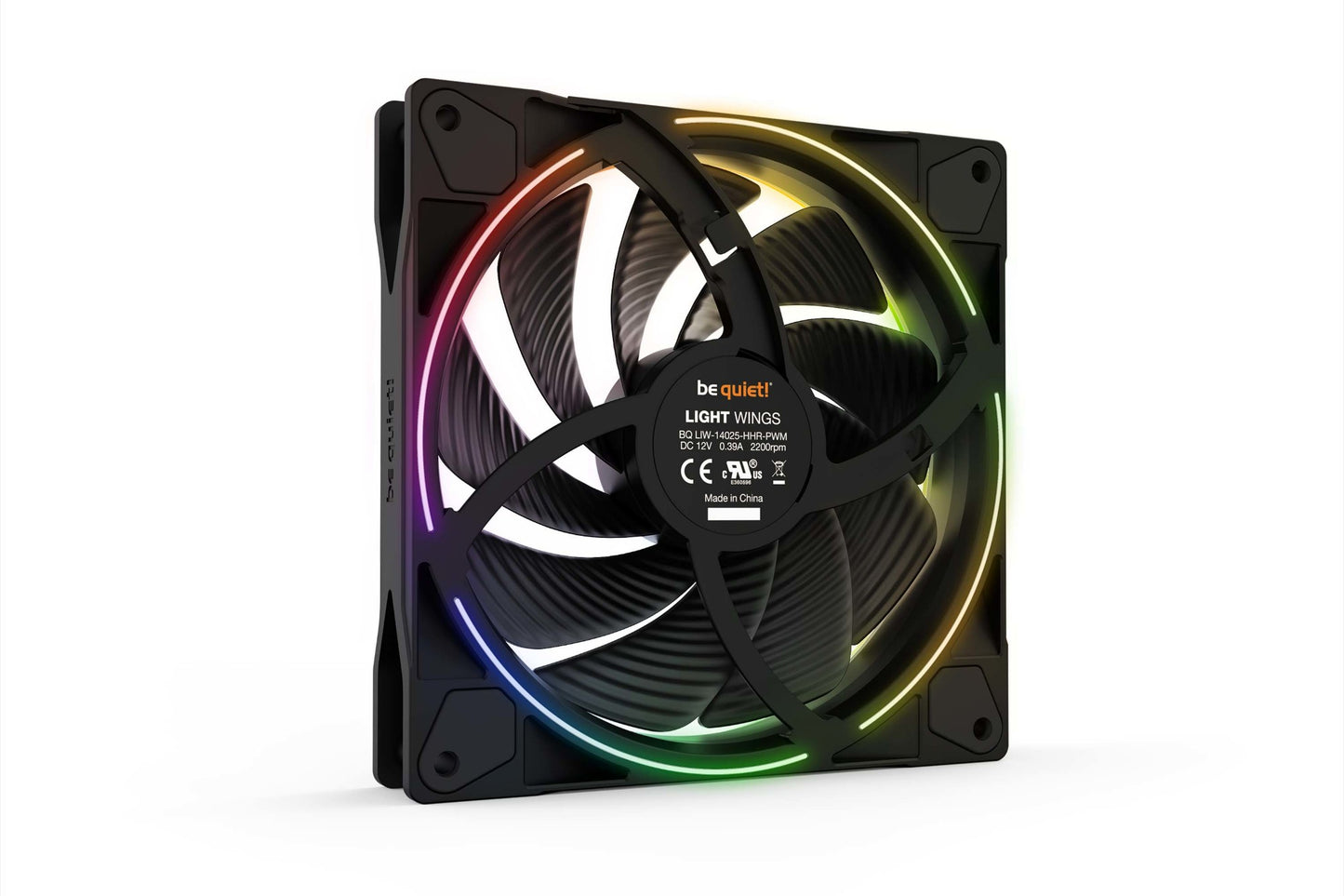 be quiet! Light Wings 140mm ARGB PWM High Speed Fan Black Cooling