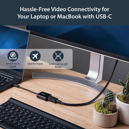 StarTech.com USB C to DisplayPort Adapter - 4K 60Hz/8K 30Hz - USB Type-C to DP 1.4 Hub