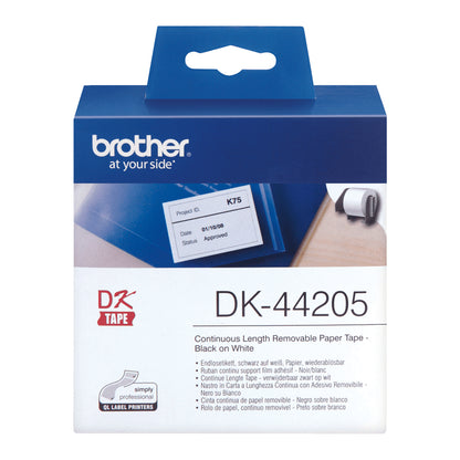 Brother DK-44205 DirectLabel Etikettes white Paper 62mm x 30,48m for Brother P-Touch Labels