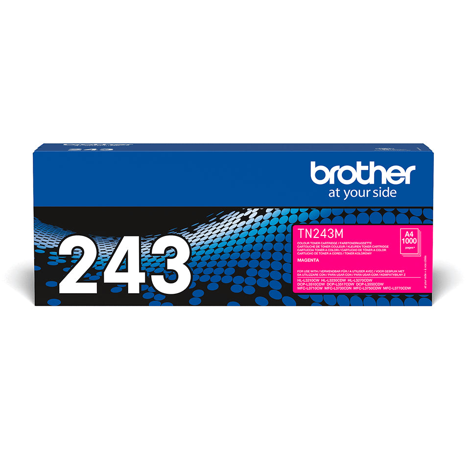 Brother TN-243M Magenta Toner Cartridge (1K pages, Brother HL-L 3210)