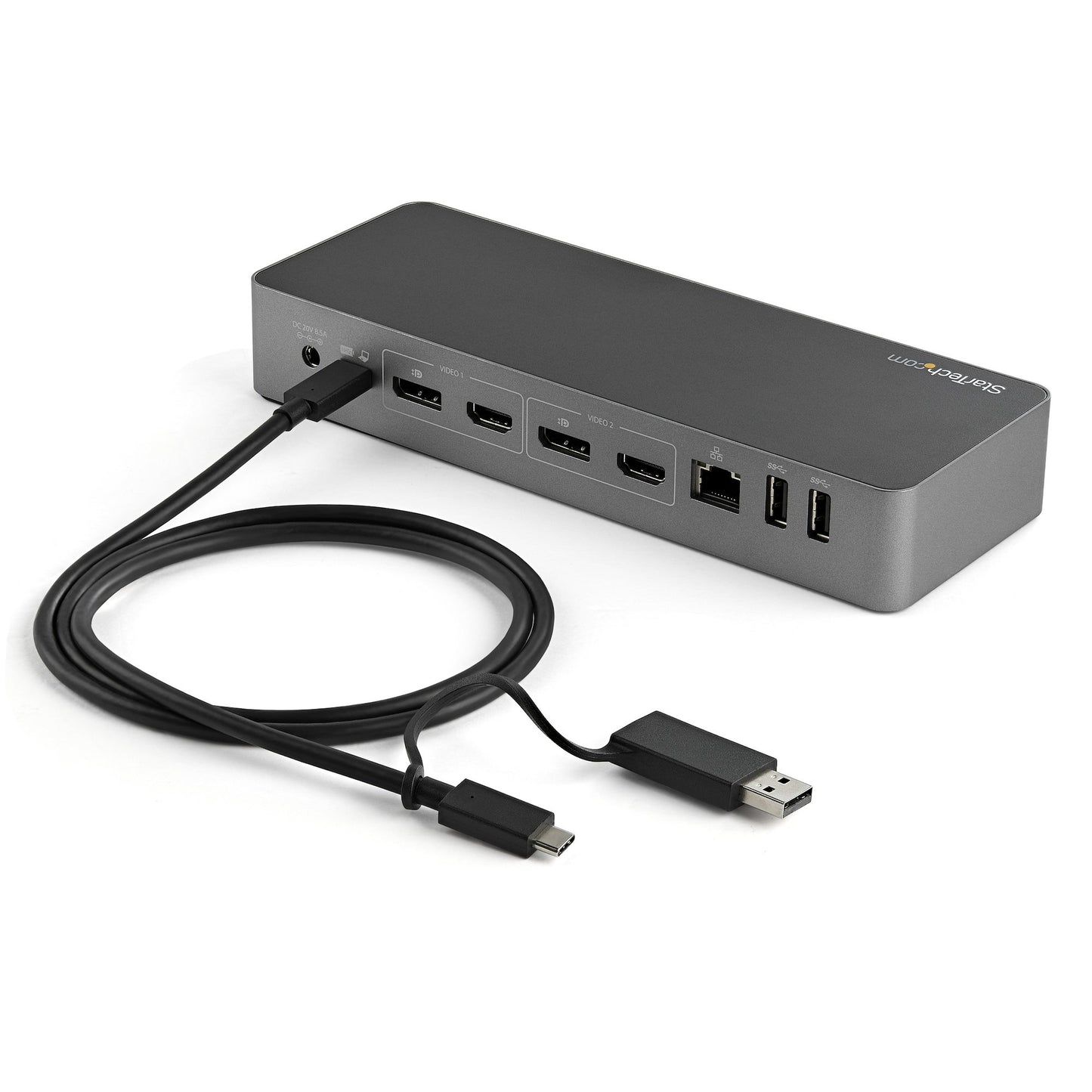 StarTech.com 3.3ft (1m) USB-C Cable with USB-A Adapter Dongle, USB 10Gbps/5Gbps