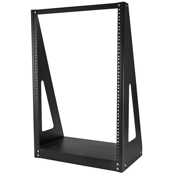 StarTech.com 16U 2-Post Open Frame Desktop Server Rack, 19in Compact Space-Saving