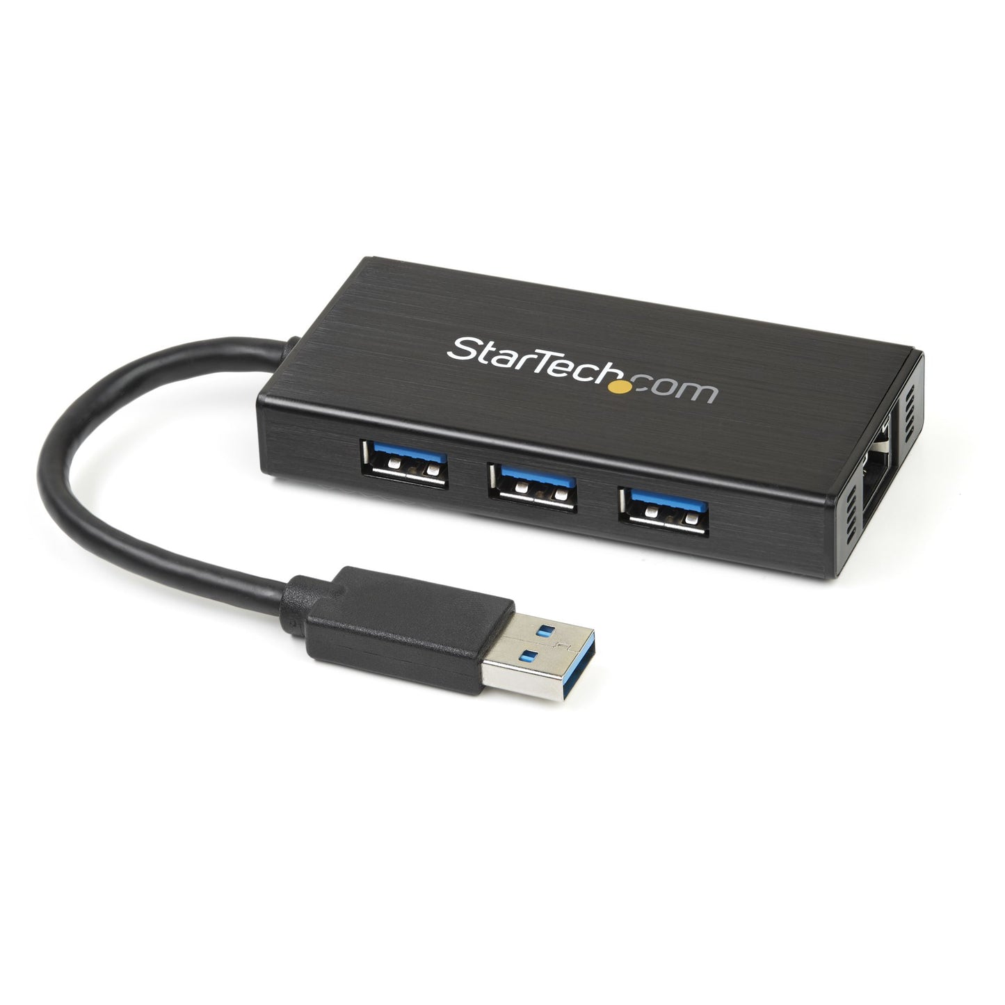 StarTech.com 3-Port Portable USB 3.0 Hub plus Gigabit Ethernet - 5Gbps - Aluminum Network Adapter