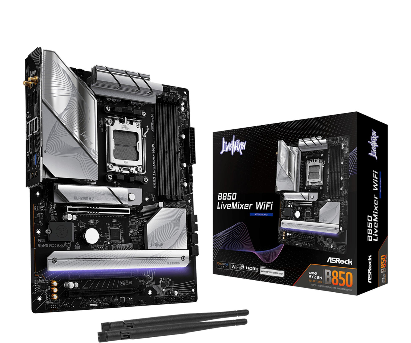 Asrock B850 LiveMixer WiFi AMD B850 Socket AM5 ATX Motherboard